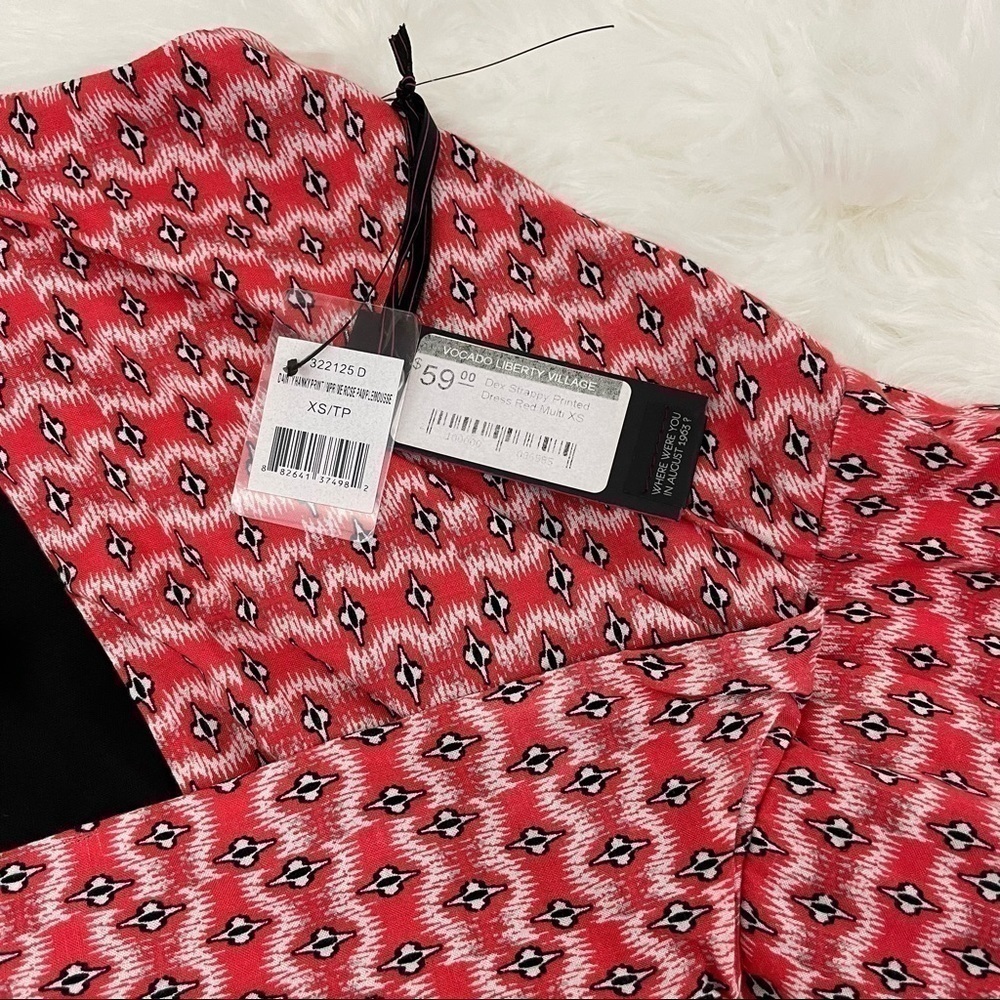 NWT Dex Asymmetrical Faux Wrap Dress Red Size XS - Picture 10 of 11